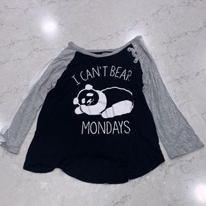 I can’t Bear Mondays girls long sleeve shirt